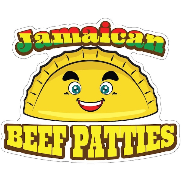 Signmission Jamaican Beef Patties Concession Stand Food Truck Sticker, 12" x 4.5", D-DC-12 Jamaican Beef Patties D-DC-12 Jamaican Beef Patties19 - main